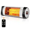 Proxxi 1500w Wall-mounted Electric Heater Patio Infrared Heater With Remote Control In White
