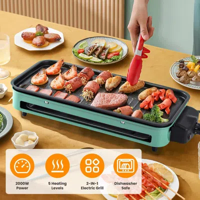 Proxxi 2-in-1 Electric Grill & Crepe Maker, 2000w Fast Heat 5 Temp Control, 3 Raclette Trays Dishwasher Saf