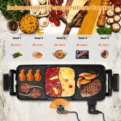 Proxxi 2 In 1 Electric Hot Pot With Grill 2800w Smokeless Non-stick Korean Bbq Grill Shabu Shabu Hot Pot Co In Multi
