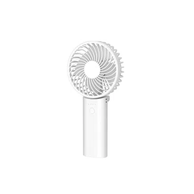 Proxxi 2-in-1 Portable High-speed Cooling Mini Fan With Power Bank, Foldable Table Fan In White