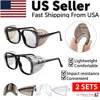 Proxxi 2 Pairs Side Shields For Eye Glasses Slip On Safety Glasses Shield Universal Us In Black
