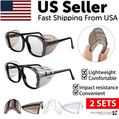 Proxxi 2 Pairs Side Shields For Eye Glasses Slip On Safety Glasses Shield Universal Us In Black