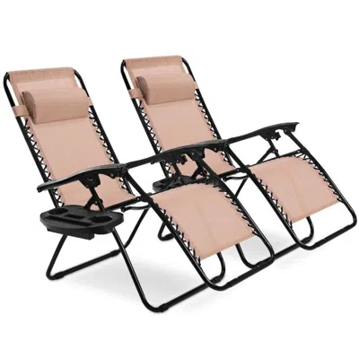Proxxi 2 Pieces Folding Lounge Chair With Zero Gravity