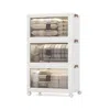 Proxxi 25.5/60 Gal Stackable Storage Boxes Bins With Magnetic Doors And Lockable Casters