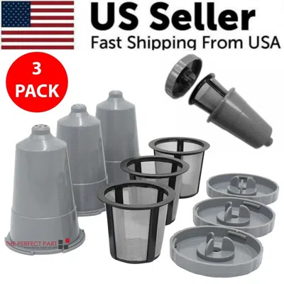 Proxxi 3 Pack My K-cup Coffee Filter Reusable Replacement Refillable Holder For Keurig In Gray