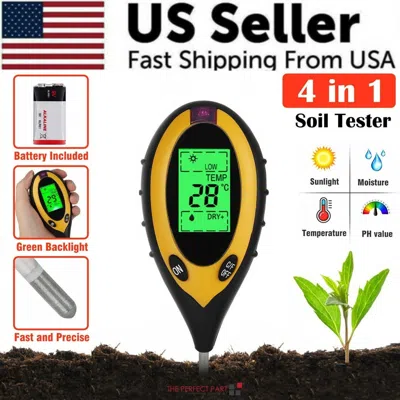 Proxxi 4 In 1 Lcd Digital Soil Assessor Ph Water Moisture Temperature Sunlight Plant In Multi