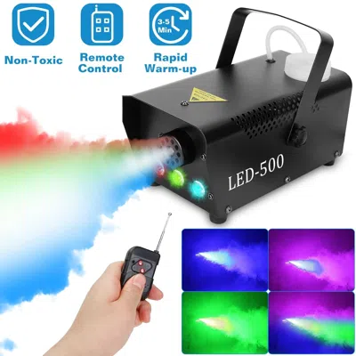 Proxxi 400w Fog Machine With 3 Color Led Lights (red/blue/green) - 2000 Cfm Output, 8.2ft Distance, Remote 