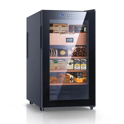 Proxxi 48l Cooler Humidor, Electronic Cooler Humidor With Heating (300 Capacity) With Spanish Cedar Wood Sh