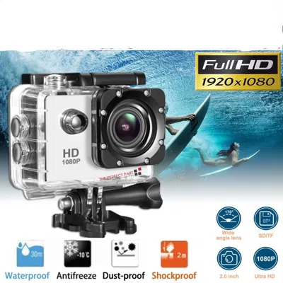 Proxxi 4k Action Sport Waterproof Camera 20 Mp Recorder Hd 1080p Camcorder Video 170° In White