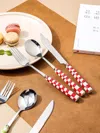 Proxxi 7 - Pack Modern Checkered Flatware Sets ( $4 / Count )