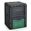 Proxxi 80-gallon Outdoor Composter With Large Openable Lid And Bottom Exit Door In Black