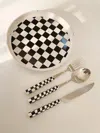 Proxxi 9 - Pack Modern Checkered Flatware Sets ( $4 / Count )