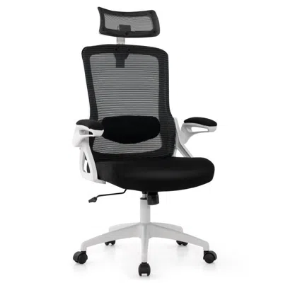 Proxxi Adjustable Swivel Task Chair Ergonomic Office Chair With Adjustable Lumbar Support In Black