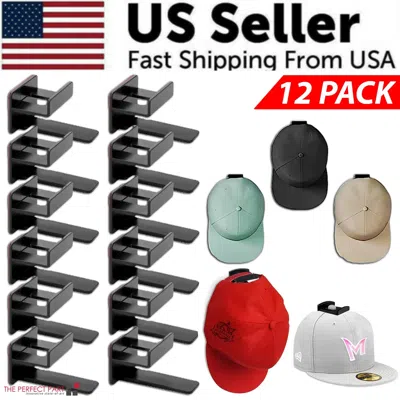 Proxxi Baseball Cap Hat Rack Wall Door Hanger Holder Storage Organize 12 Hooks Adhesive