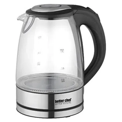 Proxxi Better Chef 1500w 7-cup Cordless Electric Borosilicate Glass Kettle With 360 Degree Swivel Base In Black