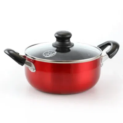 Proxxi Better Chef 8-quart Metallic Red Aluminum Dutch Oven With Glass Lid