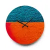 Proxxi Blue And Orange Abstract Wall Clock Collectible By Queennoble