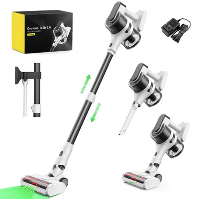 Proxxi Cordless 20kpa Handheld Vacuum Cleaner Powerful Brushless Suction With Green Led Floor Brush Light