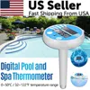 Proxxi Digital Solar Powered Outdoor Floating Waterproof Rainproof Pool Spa Thermometer In White