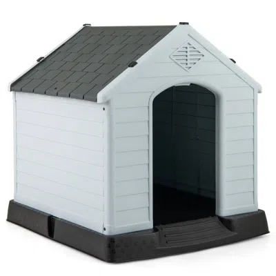 Proxxi Dog House For Small Dogs Waterproof Plastic With Elevated Floor In White