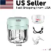 Proxxi Electric 300ml Garlic Press Chopper Chili Onion Fruits Meat Mincer Blender Mixer In Blue