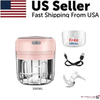 Proxxi Electric 300ml Garlic Press Chopper Chili Onion Fruits Meat Mincer Blender Mixer In Multi