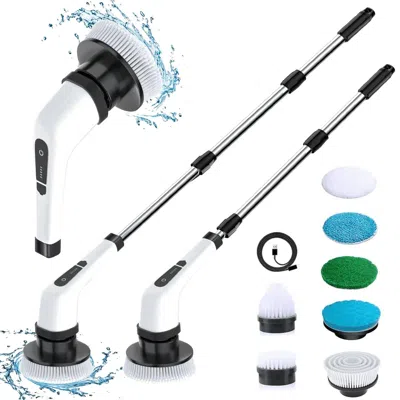 Proxxi Electric Spin Scrubber, Cordless Cleaning Brush With 8 Replaceable Brush Heads, Power Shower Scrubbe In Multi