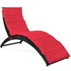 Proxxi Foldable Patio Lounge Chair With Cushion For Backyard