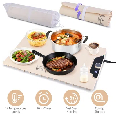 Proxxi Food Warming Mat 23.6x15.8in 300w Fast Heating Electric Silicone Food Warmer With 14 Temp Levels 10h