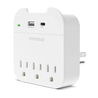 Proxxi Hypergear Wall Adapter Power Strip 3 Outlets