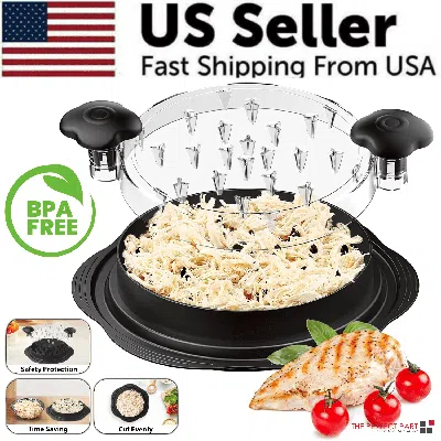 Proxxi Large Chicken Shredder Tool Twist Meat Shredding Grinder Handles Non-slip No Bpa In Black