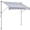 Proxxi Manual Retractable Awning, 78 Outdoor Retractable Patio Awning Sunshade Shelter, Adjustable Patio Do