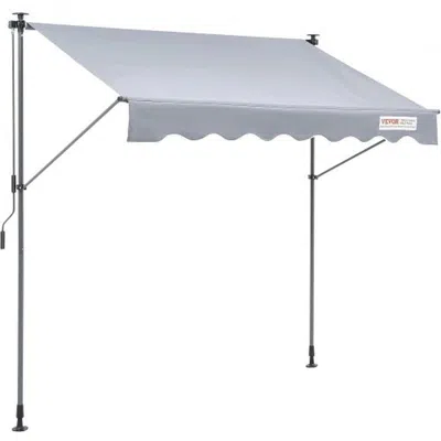 Proxxi Manual Retractable Awning, 78 Outdoor Retractable Patio Awning Sunshade Shelter, Adjustable Patio Do