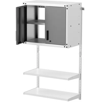 Proxxi Metal Wall Cabinet With Lock And 3 Adjustable Shelves