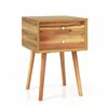 Proxxi Mid-century Wooden Multipurpose End Table With 2 Storage Drawers