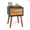 Proxxi Mid-century Wooden Multipurpose End Table With 2 Storage Drawers