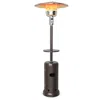 Proxxi Outdoor Heater Propane Standing Lp Gas Steel With Table And Wheels In Metallic