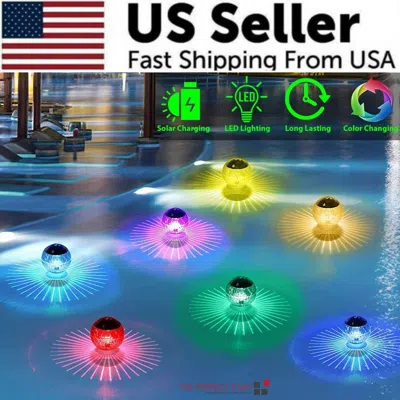 Proxxi Outdoor Solar Led Floating Light Garden Pond Pool Lamp Rotating Rgb Color Change
