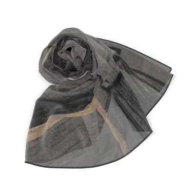 Proxxi Poly Voile Scarves Gray Art By Queennoble In Black