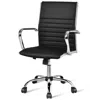 Proxxi Pu Leather Office Chair High Back Conference Task Chair With Armrests In Black
