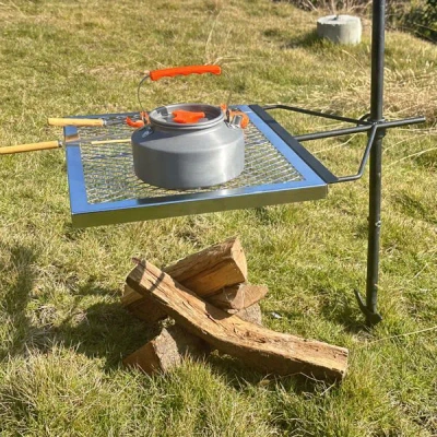 Proxxi Rotating Campfire Grill,fire Pit Grill,heavy Duty Steel Grill,360° Adjustable Open Fire Outdoor Cook