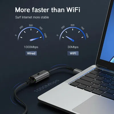 Proxxi Sabertoothpro Rj45 Ethernet/usb Adapter In Black