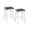 Proxxi Set Of 2 24/30 Inch Dining Bar Stool With Acacia Wood Frame