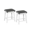 Proxxi Set Of 2 24/30 Inch Dining Bar Stool With Acacia Wood Frame In White