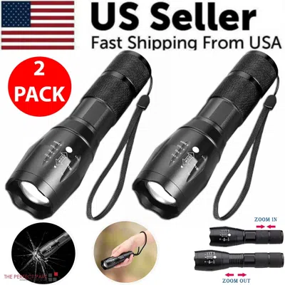 Proxxi Super-bright 90000lm Led Tactical Flashlight 5 Modes Zoomable Torch Searchlight