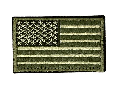 Proxxi Tactical Usa Flag Patch With Detachable Backing In Green