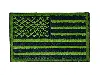 Proxxi Tactical Usa Flag Patch With Detachable Backing In Green