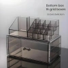 Proxxi Transparent Plastic Desktop Organizer With 16-compartment Top Box & Drawer Bottom
