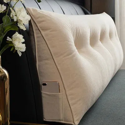 Proxxi Triangle Reading Cushion With A Button-180*50*20cm In Neutral