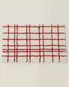 Proxxi Ultra Soft Minimalist Nordic Stripe Bath Rug, Absorbent, Anti-slippery Mat - Red In Multi